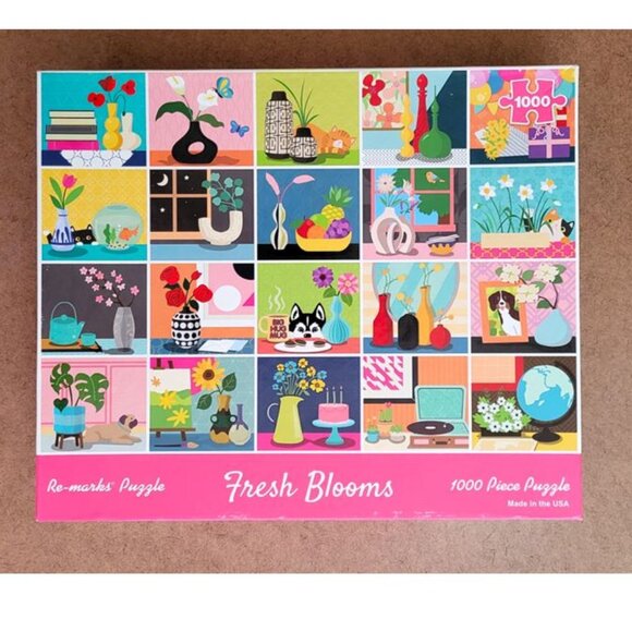 FRESH BLOOMS by Re-marks JIGSAW PUZZLE 1000 pieces - Picture 3 of 8